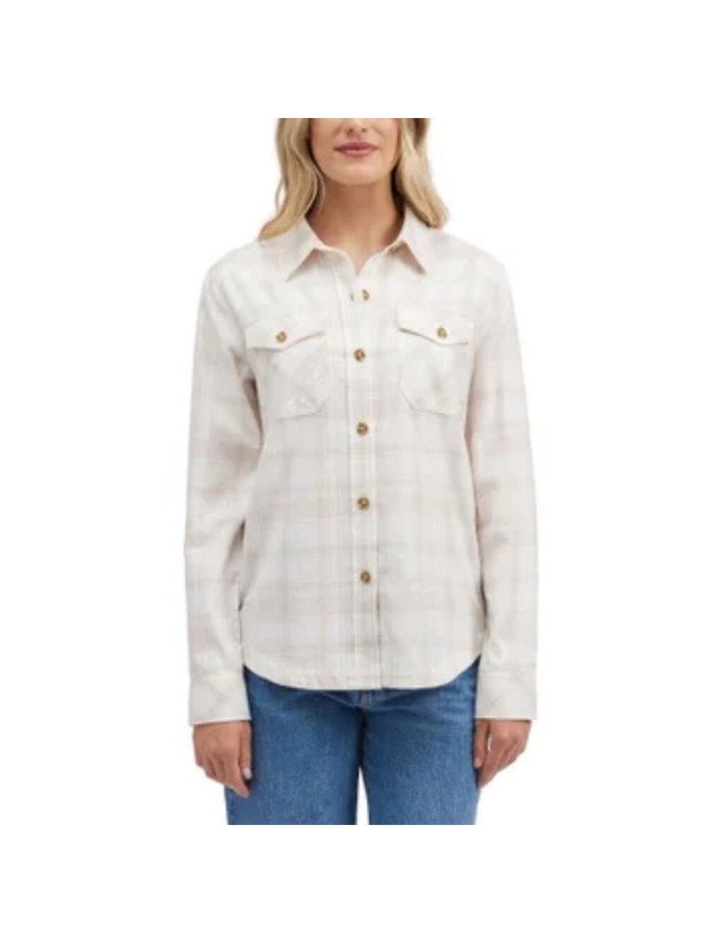 Frank & Oak Organic Cotton Super Soft Plaid Flannel Button Up Shirt, size XL